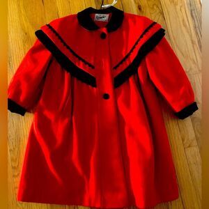 Rothschild vintage wool winter holiday red girls coat 6x